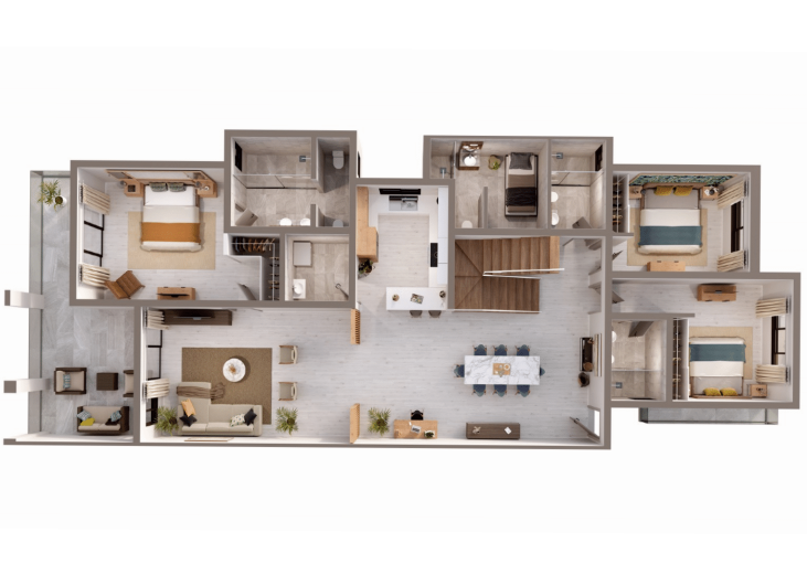 plan condo 3 chambres ocean bay