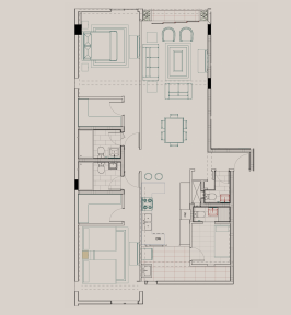 2 chambres coucher serenissima
